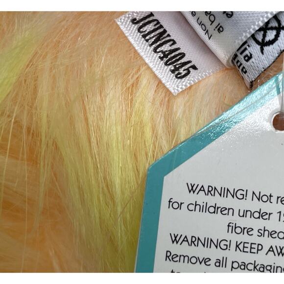 Jellycat Sorbet Pompom Plush 10” Yellow Pink Ostrich Bird Stuffed Animal NWT - Picture 9 of 11